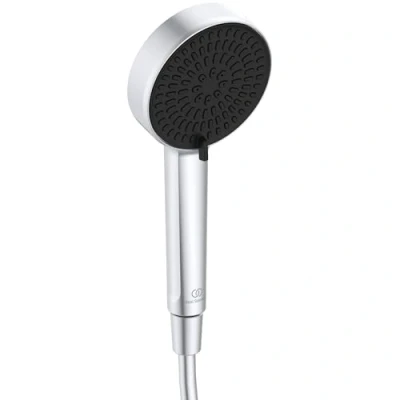 Immagine di Ideal Standard Alu+, Doccetta a mano in alluminio per doccia due funzioni, Diametro 10cm, Matt Silver