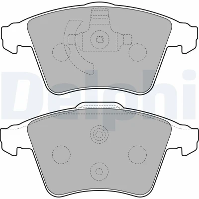 Immagine di DELPHI LP2225 Kit pastiglie freno Non predisposto per contatto segnalazione usura con lamierino anticigolío senza accessori