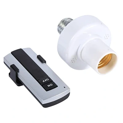 Immagine di Porta Lampada intelligente, Portalampada E27 A Vite Senza Fili Con Telecomando, interruttore Presa di Corrente 220V