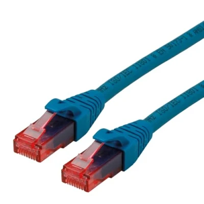Immagine di Roline 21.15.2544 RJ45 cavo di rete, patch CAT 6 U/UTP 1.50 m Blu non schermato, Privo alogeni, Ritardante fiamma 1 pz.