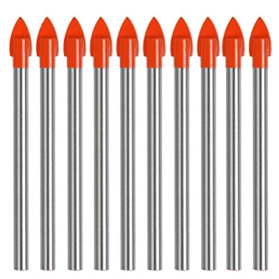 Immagine di TIMESETL 10 pezzi punta per trapano piastrelle in vetro con rivestimento titanio, ceramica 6 mm utensile specchio Azule