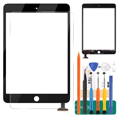 Immagine di SRJTEK Parti di Ricambio Mini 1 2 A1432, A1454, A1455, A1489, A1490, Touch Screen Digitizer con Cavo IC Chip Flex Assembly (Nero)
