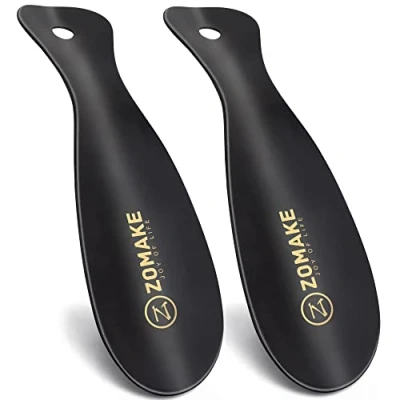 Immagine di ZOMAKE,Scarpiera in Metallo,Confezione da 2 Pezzi,in Acciaio INOX,19 cm,Portatile per Viaggi,Nero,Small