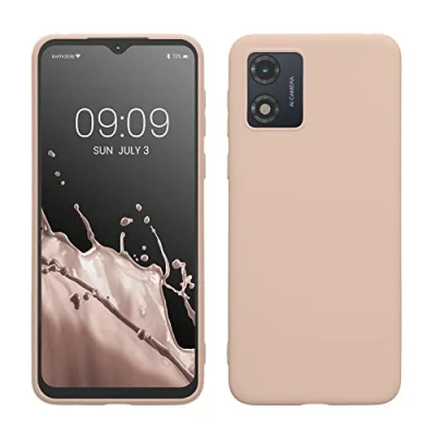 Immagine di kwmobile Custodia Compatibile con Motorola Moto E13 Cover Back Case per Smartphone in Silicone TPU Protezione Gommata coconut swirl