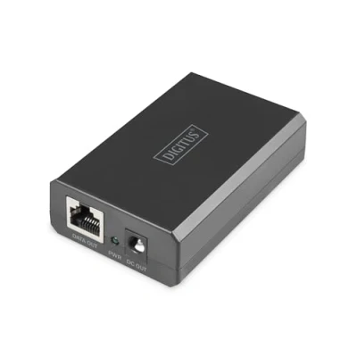 Immagine di DIGITUS PoE++ Splitter Gigabit IEEE802.3at/bt 51W di potenza in uscita 10/100/1000 Mbps tensione selezionabile 12V/24V nero