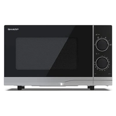 Immagine di SHARP PS201AES Microonde a microonde, 700 W, 6 livelli di potenza, funzione scongelamento, dimensioni: 455 x 274 329 cm, colore: Argento