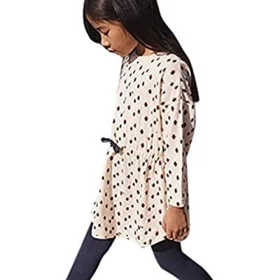 Immagine di Petit Bateau A05EZ, Abito a maniche lunghe Bambine e ragazze, Bianco Avalanche/Multicolore, 5 anni
