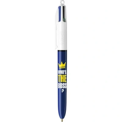 Immagine di BIC Penna a sfera 4 colori MESSAGE Who is the Boss. Punta media retrattile e ricaricabile