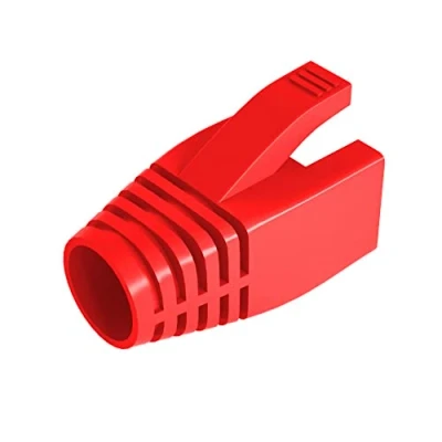 Immagine di VIVOCH 50 Pcs Cat6 Cat6A Cat7 Strain Relief Boot, RJ45 Plug Connector Cover Modular Network Cap Cable Boots, Red