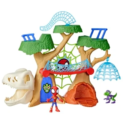 Immagine di Hasbro Marvel Spidey e i Suoi Fantastici Amici, playset Casa sull&#039;albero di Dino Webs Supereroi
