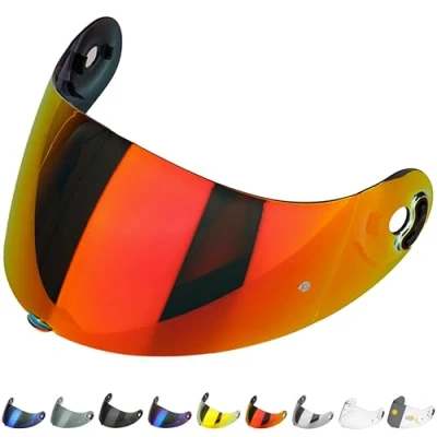 Immagine di Everalo Visiera Casco Compatibile con X lite 803 803rs 802 802R 702 702GT 661 603 Pinlock Ready Nolan Antigraffio e Antinebbia (Rossa)