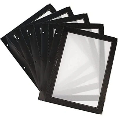 Immagine di Securit Set da 5 inserti A4 Nero per la linea Wood porta Menu in legno