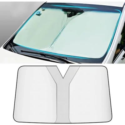 Immagine di Parasole Auto per Kia Picanto 2020 2021 2022 2023 2024, Parabrezza, Portabile Anteriore Contro I Raggi UV Pieghevole Accessori Auto,Silver