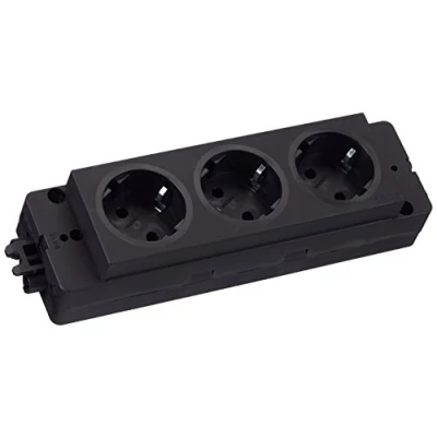 Immagine di Schulte Multipresa EVOLINE Express 3 X Schuko, gst18, 1 pezzi, nero, 159103000100