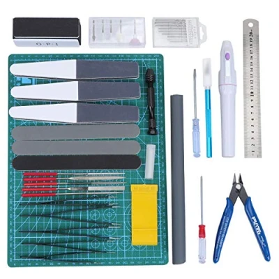 Immagine di WiMas 33PCS Kit di Strumenti Modello Gundam Kit, Hobby Building Craft Set, Base per