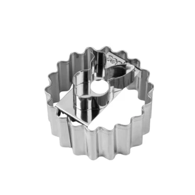 Immagine di Zenker Tagliapasta Linzer con testa di coniglio Stampino in acciaio inox alta qualità per biscotti perfetti, design 2 1 anello mandorla e coniglietto lavabile lavastoviglie