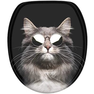 Immagine di Sanilo Sedile WC, grande scelta di belli copriwater da legno robusto e alta qualità (Cool Cat)