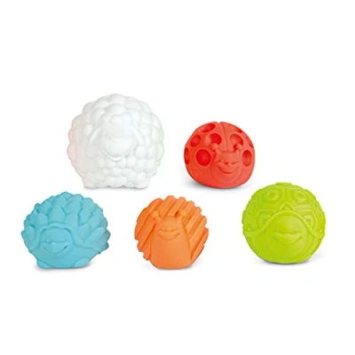 Immagine di Clementoni Animal Balls, Palline Morbide Sensoriali, Texture Diverse, Forme e Colori Differenti, Giochi Neonato, Bambini 3 mesi+, Multicolore, 17454
