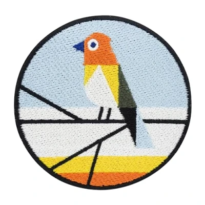 Immagine di Toppa termoadesiva Uccello colorato naturale da applicare con ferro stiro, toppe piume cucire, colorate per origami, rotonde nuvole finally home