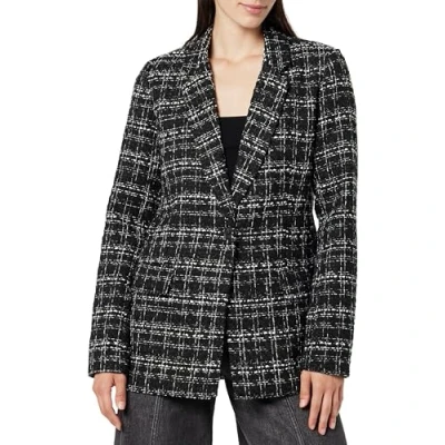 Immagine di The Drop Blazer da Donna, Blake, Lungo, in Bouclé Nero, S