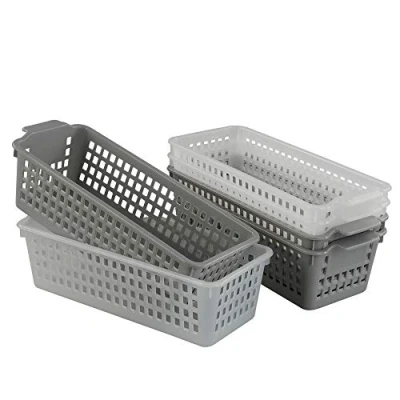 Immagine di Dynko Piccolo Cestino Rettangolare, Set di 6 Cesto Stoccaggio in Plastica