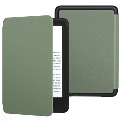 Immagine di MoKo Custodia Compatibile con 6&quot; Nuovo Kindle 11a Generazione 2024/2022 &amp; Versione Internazionale, Cover Leggera Auto Sveglia/Sonno per 2024 Gen e Reader, Celadon