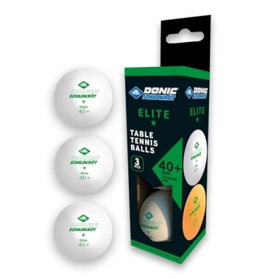 Immagine di Schildkröt Donic Palline da Ping Pong Elite 1 Stella, Qualità Poly 40+, 3 Unitá in una Scatola, Bianco, Taglia Unica 608310