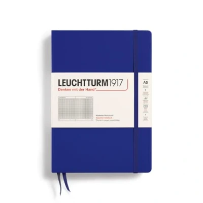 Immagine di LEUCHTTURM1917 369794 Taccuini Medium (A5), Copertina rigida, 251 pagine numerate, Ink, Quadretti