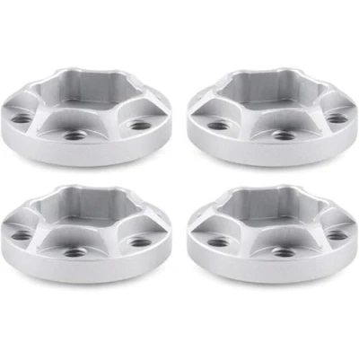 Immagine di INJORA RC Ruota Hex Hub 12mm Estensione Adattatore 4pcs Metal Combinare Coupler Set per 1/10 Crawler Axial SCX10 Traxxas TRX4 D90 (Argento 6mm)