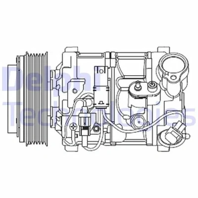 Immagine di DELPHI CS20545 Compressore Aria Condizionata 6ZSE16 PAG 46 R 134a con innesto elettromagnetico BMW: 5 Sedan, 3 Touring, Touring