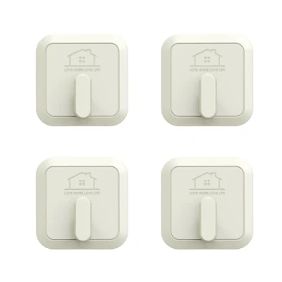 Immagine di Asonen ganci autoadesivi resistenti, confezione da 4 per porta, appendiabiti antiruggine, impermeabili, adesivi cucina, bagno, ufficio, WC