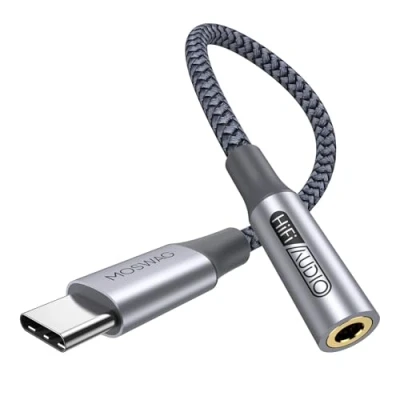 Immagine di MOSWAG adattatore jack per cuffie USB C a 3.5mm, audio cavo Dongle Aux Samsung Galaxy S22 S21 S20/S20 Plus/S20+/S20 Ultra/S20/A71/A54 5G/ A34 A73 A53 A33 5G