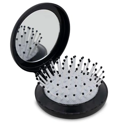 Immagine di K Pro Spazzola per Capelli con Specchietto Pieghevole e Portatile Borsetta