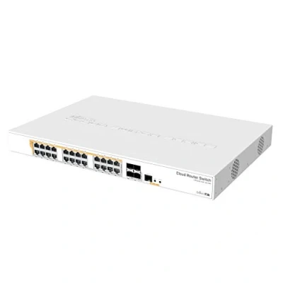 Immagine di Mikrotik CRS328 24P 4S+RM network switch Managed L2/L3 Gigabit Ethernet (10/100/1000) White 1U Power over (PoE)