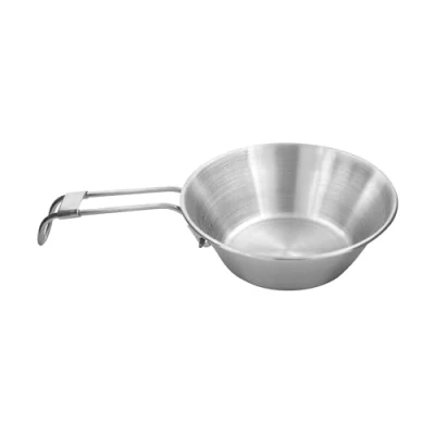 Immagine di Tatonka Ciotola 250 ml in acciaio inox con manico pieghevole rimovibile e scala volumetrica Ø 12,5 x 4,5 cm
