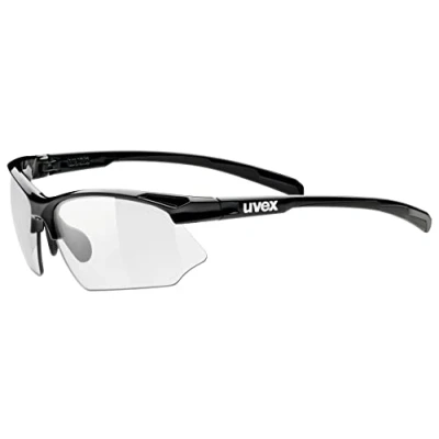 Immagine di uvex sportstyle 802 V, occhiali sportivi unisex, fotocromatico, privo di appannamenti, black red/smoke, one size