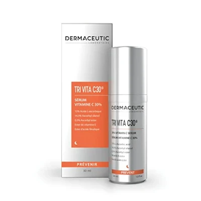 Immagine di Dermaceutic Tri Vita C30 Siero con il 30% di vitamina C Prodotto altamente concentrato qualità tre tipi E per viso antiossidante 30 ml