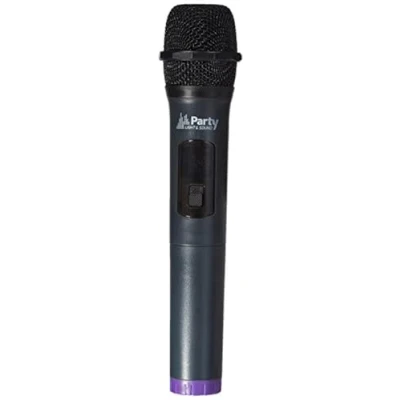 Immagine di Party Light &amp; Sound WM USB Sistema microfonico UHF via con 1 ricevitore (USB), adattatore jack e microfono palmare display digitale Nero