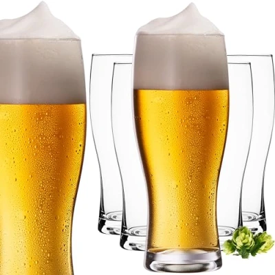 Immagine di Platinux bicchieri da birra 500 ml (max. 640 ml) in vetro, set 6 pezzi, birra, alti 0,5 l