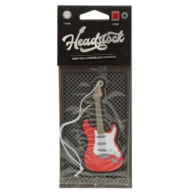 Immagine di Puckator Headstock Deodorante per ambienti a forma di chitarra frizzante alla cola frizzante, auto, ufficio, palestra, armadietto, casa, confezione da 1, design appendere, altezza 10 cm,