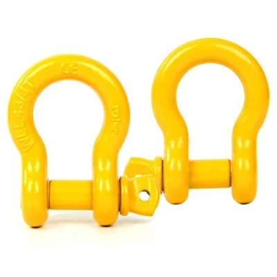 Immagine di FreeTec 2Stk. Arco Acciaio Grillo 4,75t Tragfaehigkeit Perfetto Fissare Abschlepp Hebegurte Fesseln D Ring Zur Bergung Abschleppen Albero Stumpf Distanza Di (Yellow)