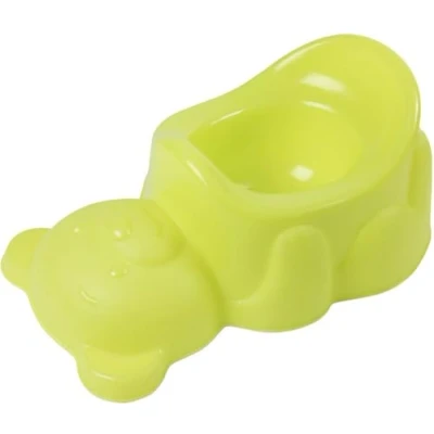 Immagine di Poupy pratico e simpatico Vasino a forma di Orso per bambini piccoli con comoda seduta paragetto evitare gli schizzi (Verde)