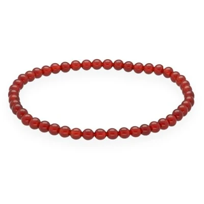 Immagine di Lebensquelle Plus Mini bracciale a sfera 4 mm con pietre preziose di alta, 19 cm, corniola