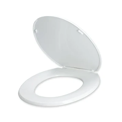 Immagine di Fontastock FSKFWC006 Sedile universale per WC, coperchio incernierato in plastica, viti di fissaggio incluse, 300 mmX460 mm
