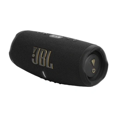 Immagine di JBL Charge 5 Wi Fi Speaker Wireless, Cassa Altoparlante Portatile con Bassi Profondi, Bluetooth e Integrato, Impermeabile IP67, App One, fino a 20 Ore di Autonomia, Nero