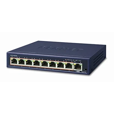 Immagine di Planet GSD 908HP switch di rete Gestito Gigabit Ethernet (10/100/1000) Nero Supporto Power over (PoE)
