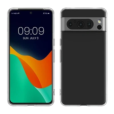 Immagine di kwmobile Cover Compatibile con Google Pixel 8 Pro Custodia Morbida in Silicone TPU Crystal Case Flessibile trasparente