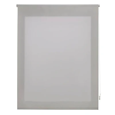 Immagine di INTERBLIND Tenda avvolgibile trasparente, 150 x 175 cm (larghezza per altezza) avvolgibile, misura del tessuto, 147 170 traslucida argento finestre