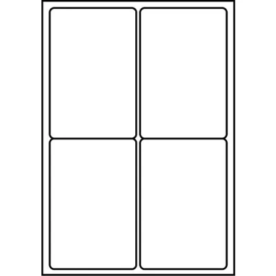 Immagine di SmithPackaging etichette autoadesive per indirizzi, formato A4, 4 foglio, 100 fogli, 99,1 x 139 mm, 400