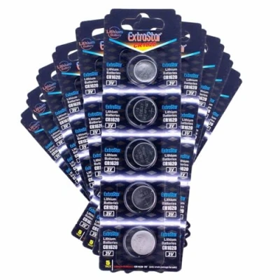 Immagine di 50 Pezzi Pila Batteria a Bottone CR1620, in Litio 3V (10 Confezioni di 5 Batterie)